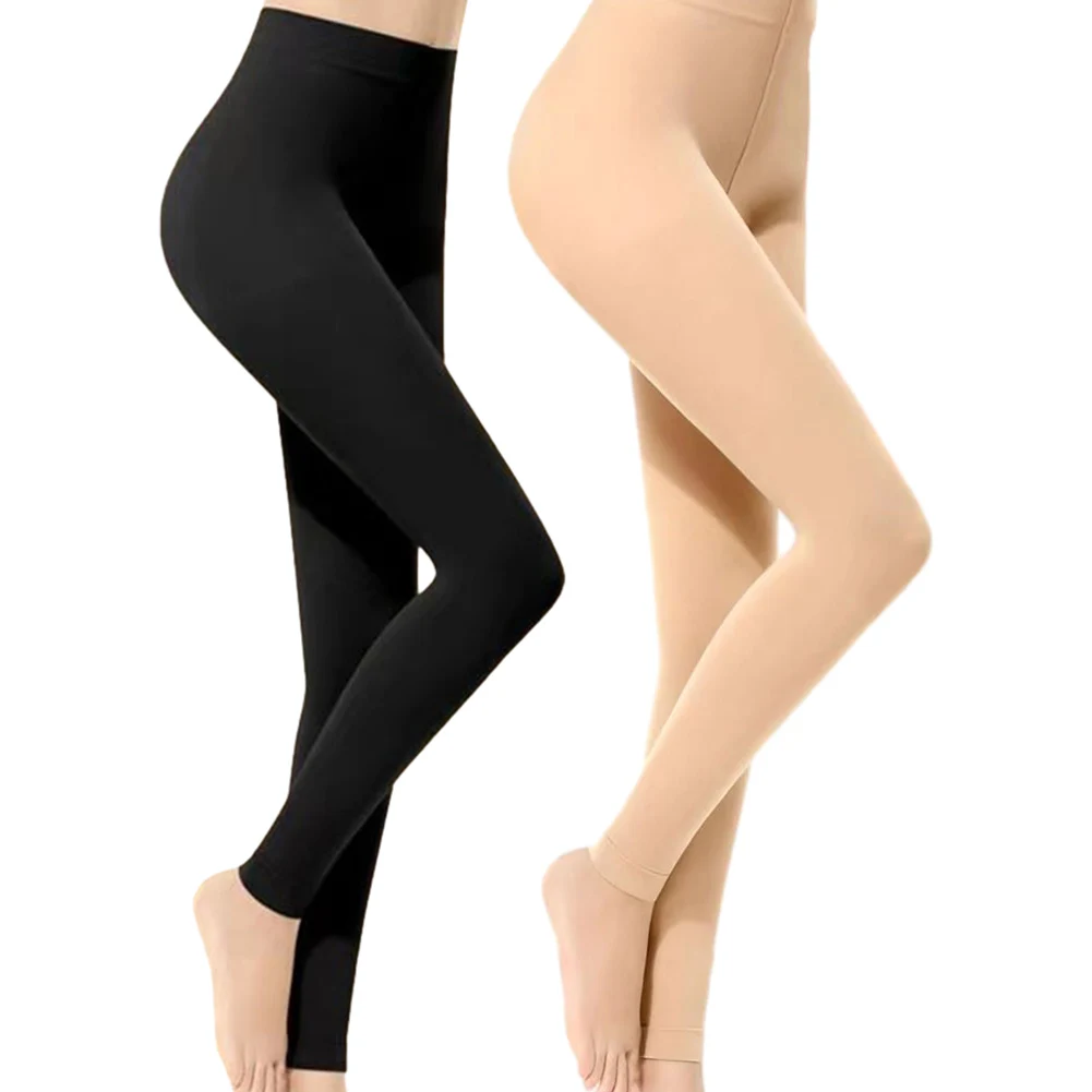 

Sexy Women's Elastic Compression Leggings Skin Black Pantyhose Tight Flesh-Colored Bare Legs Leggings Female Clothing