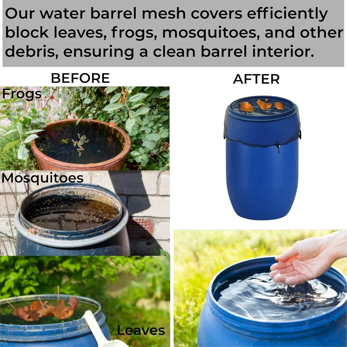Rain Barrels Screen Water Bucket Covers - Image 5