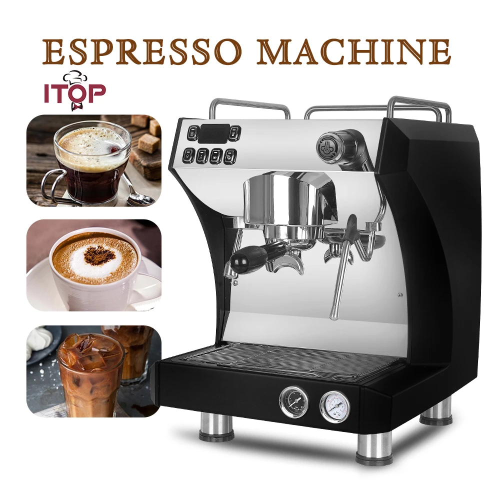 ITOP Commercial Espress Coffee Machine Professional Cappuccino Latte Espresso Maker Semi-automatic Espresso Coffee Maker 220V high tech electric coffee grinder machine automatic coffee machine portable electric espress machine   battery color box 90