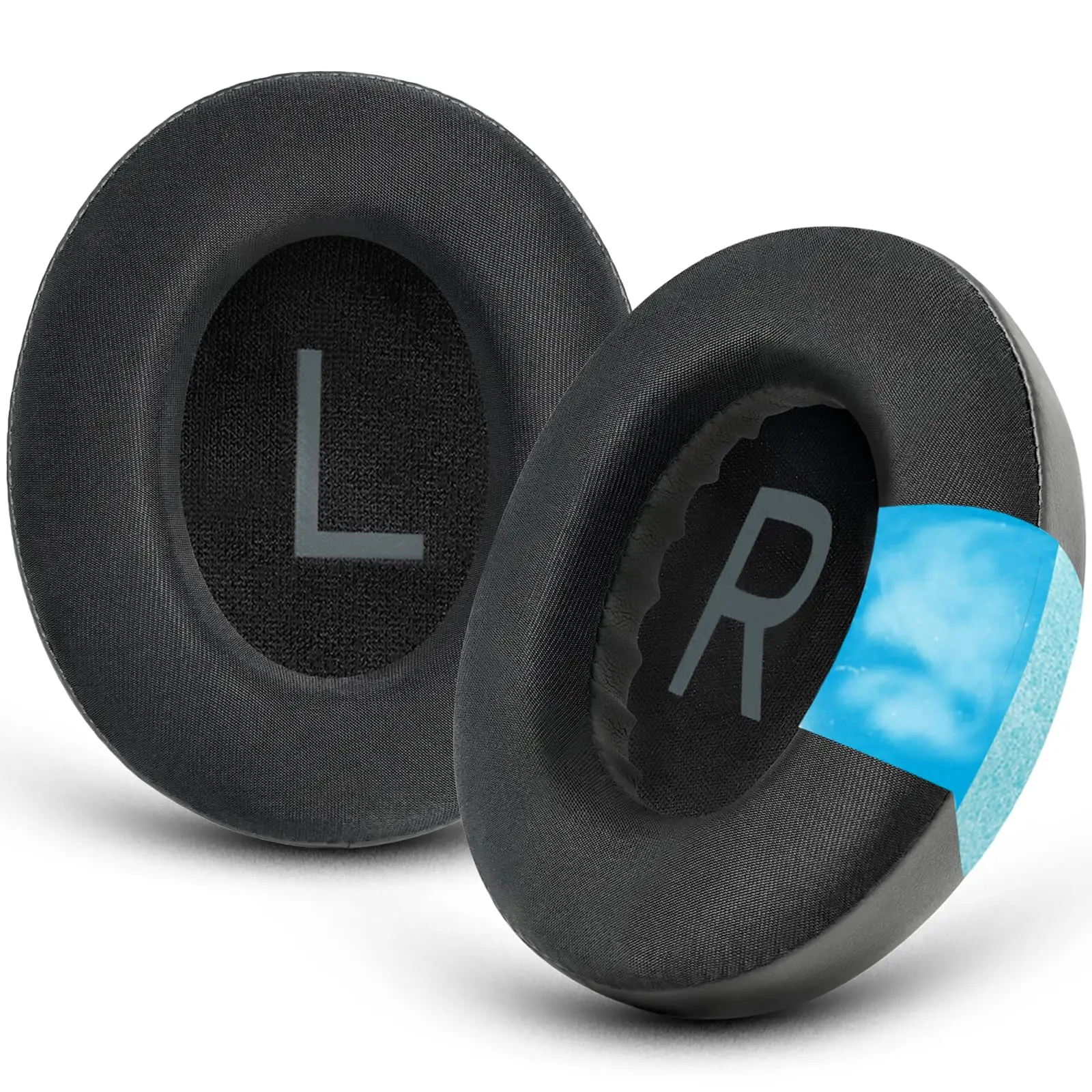 Cooling Gel Earpad Cushions with Noise Cancelling Memory Foam and Premium Leather