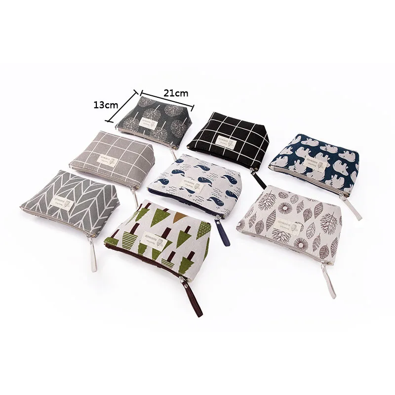 Women Travel Makeup Toiletry Bag Organizer Tree Animal Plant Print Cosmetic Bag Lady Pencil Case Makeup Bag Wash Bags Pouch Kit 5