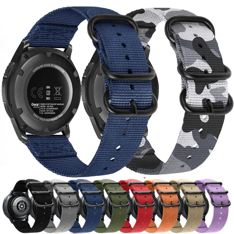 

22mm Nylon Loop Strap For Huawei Watch 3 GT3-2 Pro Samsung Galaxy Watch 3/Gear S3 Sports Bracelet Belt Amazfit GTR4/Stratos Band