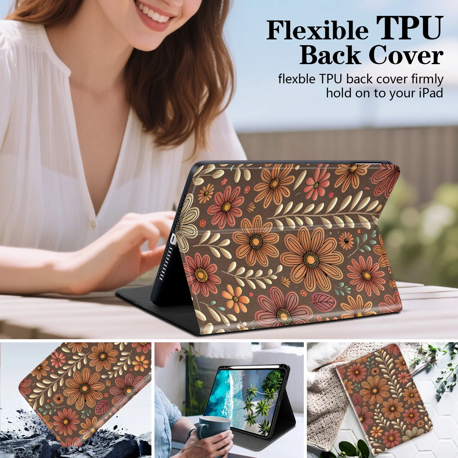 Premium Leather Stand Cover with Pen Holder