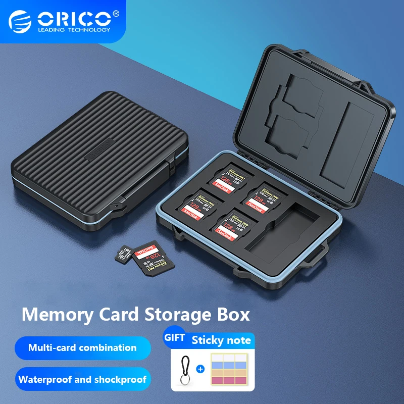 ORICO 2.5 inch SSD/HDD Storage Case Weatherproof Shookproof Hard Drive Protector Organizer Container Box with Carabiner Label