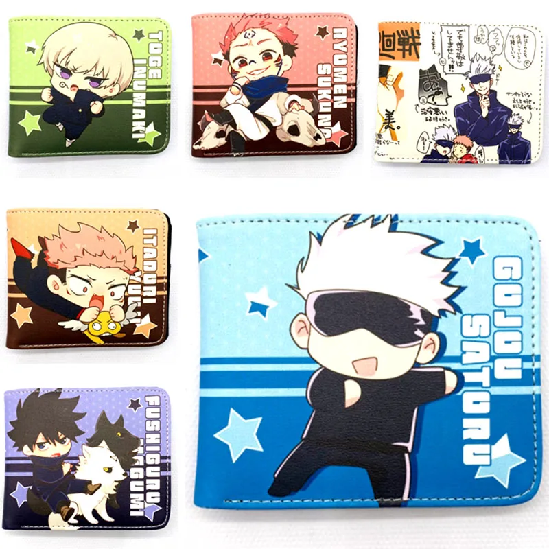 

Anime Cartoon Jujutsu Kaisen Itadori Yuji Wallet Young Men and Women Short Wallets Fashion PU Purse Gojo Satoru Fushiguro Megumi