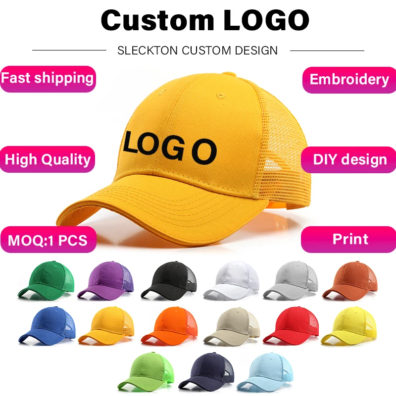 SLECKTON Custom LOGO Embroidery Baseball Cap for Women and Men DIY