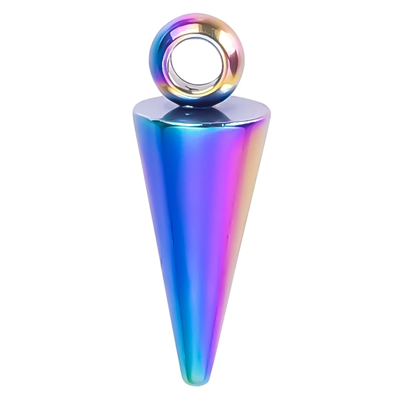 

15pcs High Quality Rainbow Color Circular Cone Charms For Jewelry Making Awl Pendant DIY Necklace Earrings Pendant Accessories