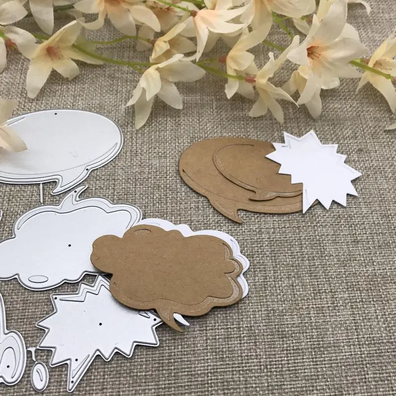 Rede Blase Rahmen Metall Stanzformen Schablonen für DIY Scrapbooking dekorative Prägung Handwerk Stanzvorlage
