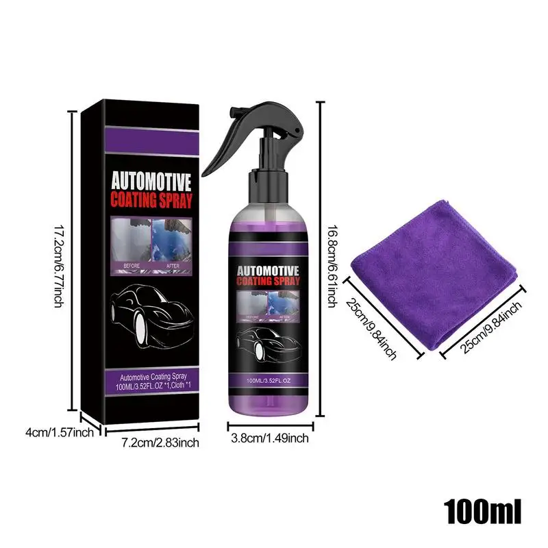 Car Coating Spray 3 In 1 Ceramic Car Coating Agent Polish Ceramic Spray Coating 100ml Shine Protection Safe For Cars