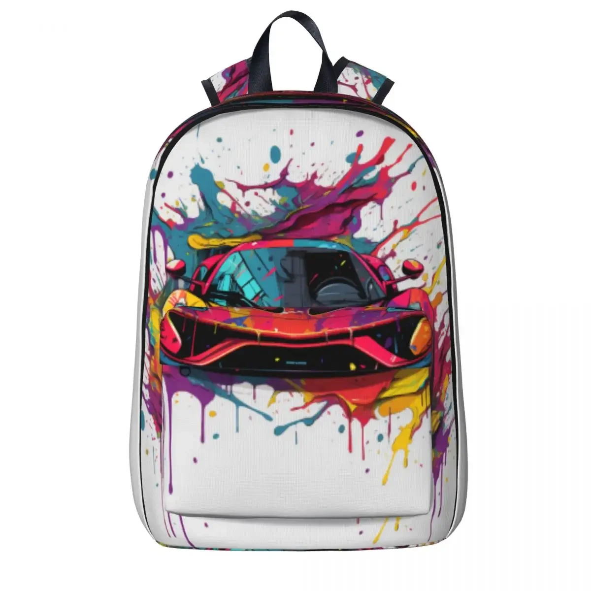 PassionateSportsCarBackpackPsychadelicGrafittiModernBackpacks