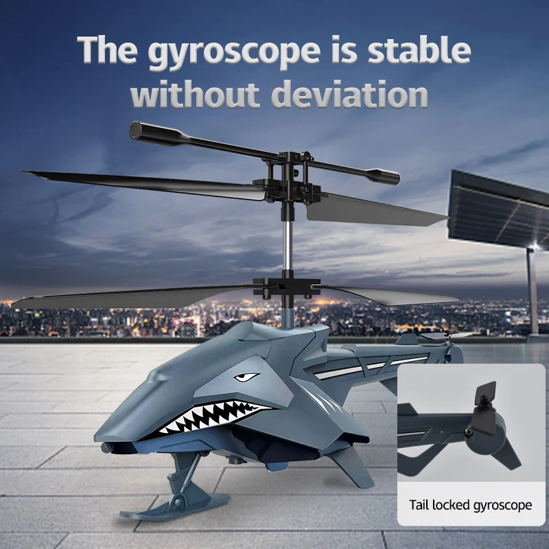 New Shark Remote Control Helicopter USB Charging Handle Toy Aircraft Model Children Remote Control Aircraft Boy Holiday gift