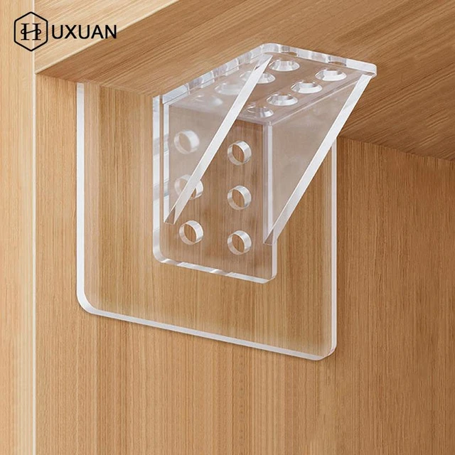 2/4pcs Adhesive Shelf Support Pegs For Kitchen Bedroom Closet Cabinet Shelf  Support Clips Wall Hanger