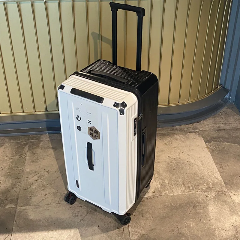 FirstMeet Fashion Large travel luggage trolley suitcase mute brake men's and women's luxury suitcase 22/26/28/30/32/36 inch travel bag,pull bar suitcase