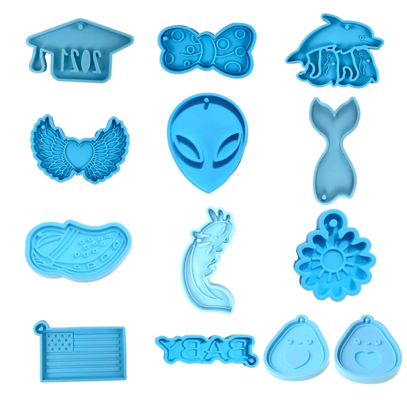 

DIY Crafts UV Epoxy Mold Handmade Jewelry Pendant Resin Casting Mold Handicrafts Necklace Earrings Eardrop Casting Mold