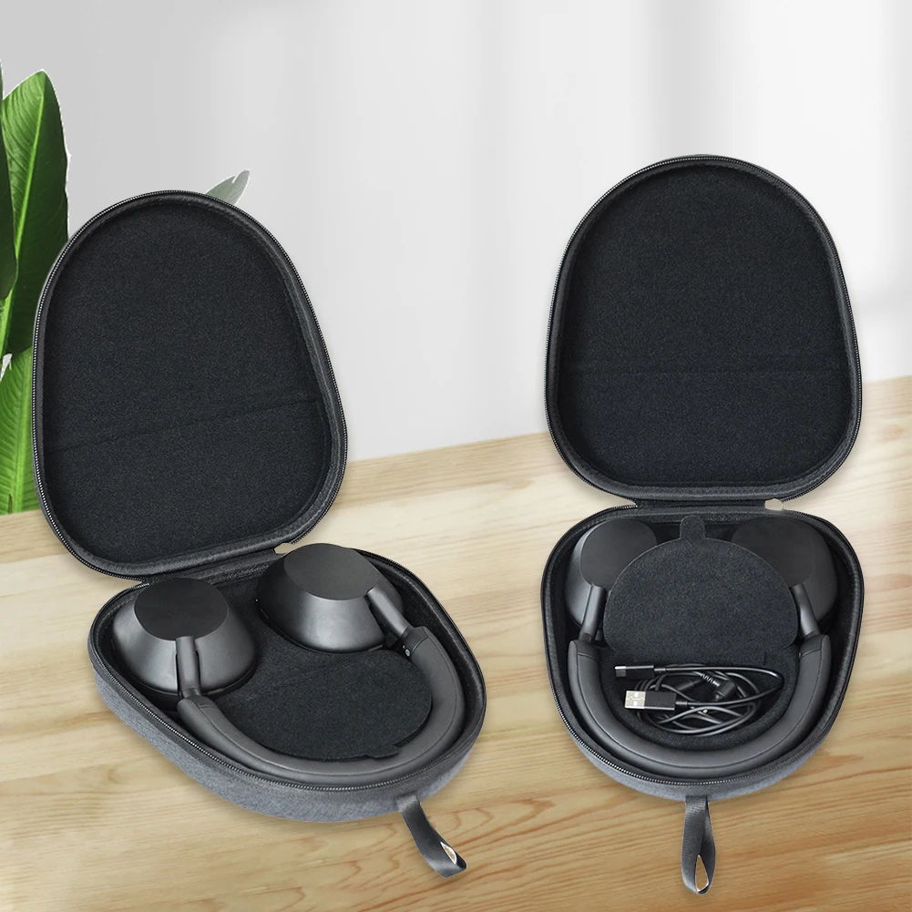 Gray EVA Hardshell Case for Headphones