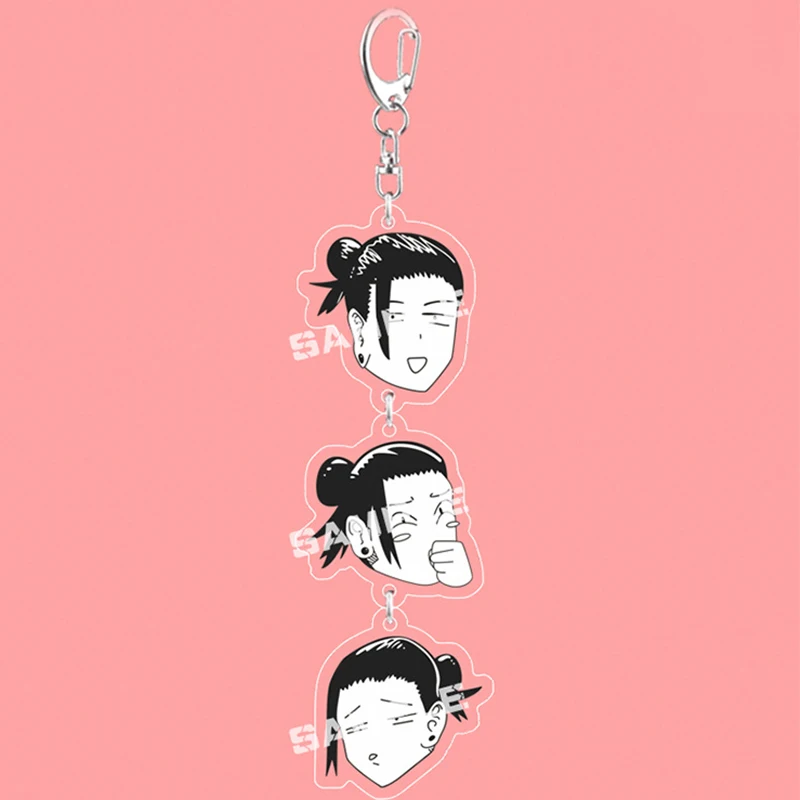 Anime Jujutsu Kaisen Keychain Fashion Gojo Satoru Geto Suguru Key Chain Man Women High Quality Key Ring Cosplay