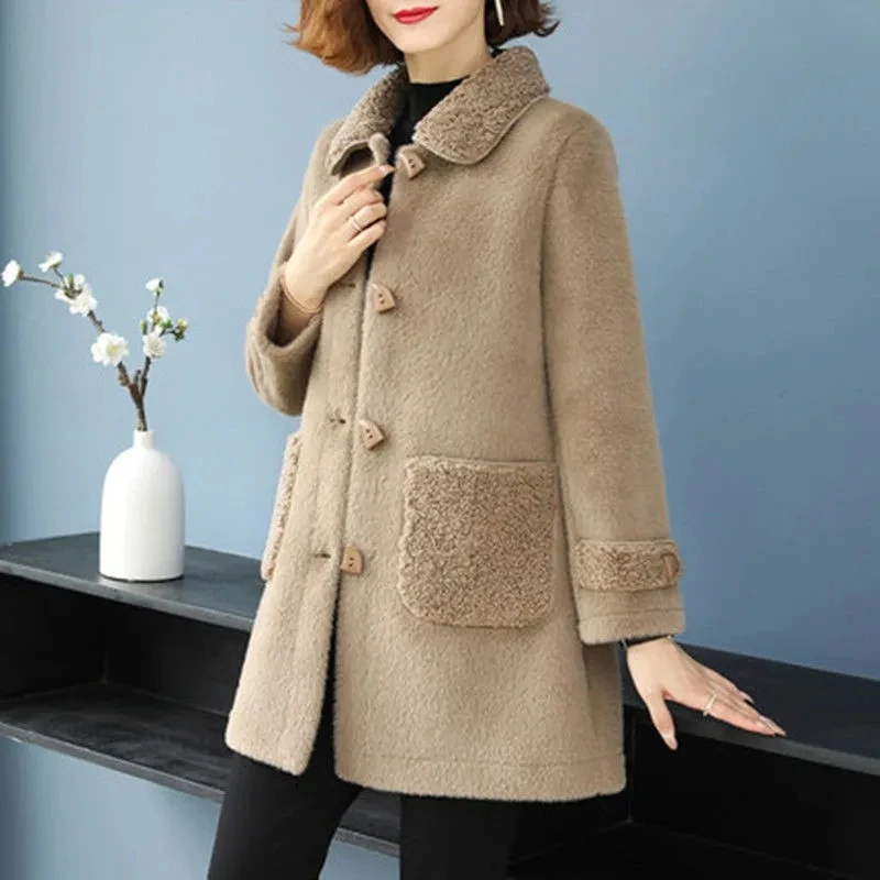 2024 New Mother's Winter  Western-style Long-style Mink Fur Coat For Middle-aged And Elderly Women In Autumn And Winter.