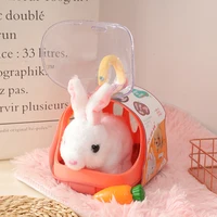 Children Pretend Play Pet Care Set Simulation Electric Plush Stuffed Dog Cat Rabbit Toy Walking Barking Education Toys for Girls 2