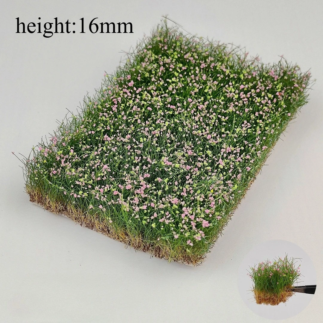 Miniature Colorful Flower Cluster Static Grass Tufts for Diorama and Model Layouts