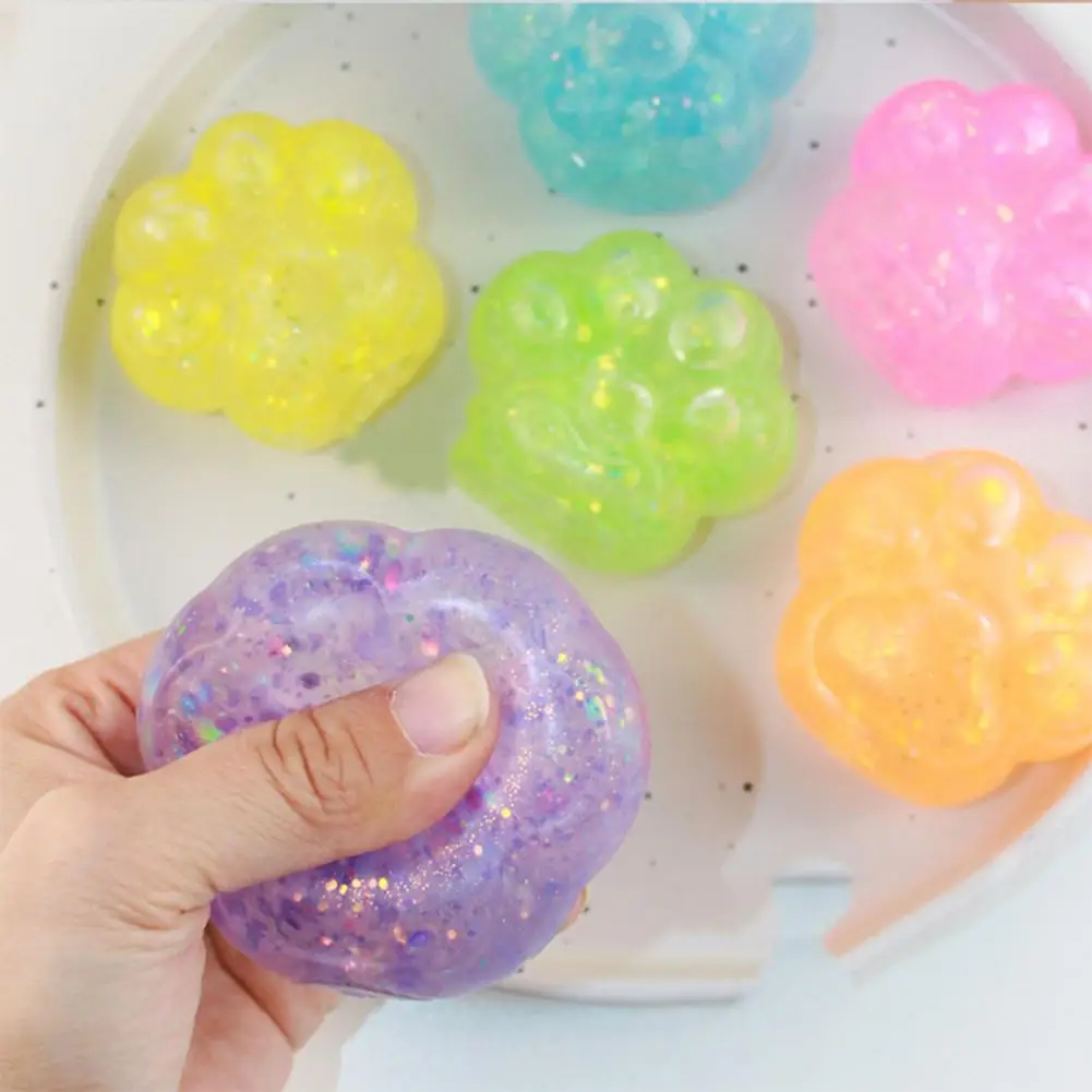 

Safe Adorable Pinch Toy Sensory Squeezing Cat Paw Ball Anti-stress Toy Children Gift Cat Paw Squeeze Toy Decompression Toy