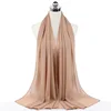 108146-77f3bf.jpg Femmes musulmanes en mousseline de soie Hijab châles écharpe Modal coton Jersey Hijabs plaine douce pour femme musulman Voile bandeau 70*180 cm islamique