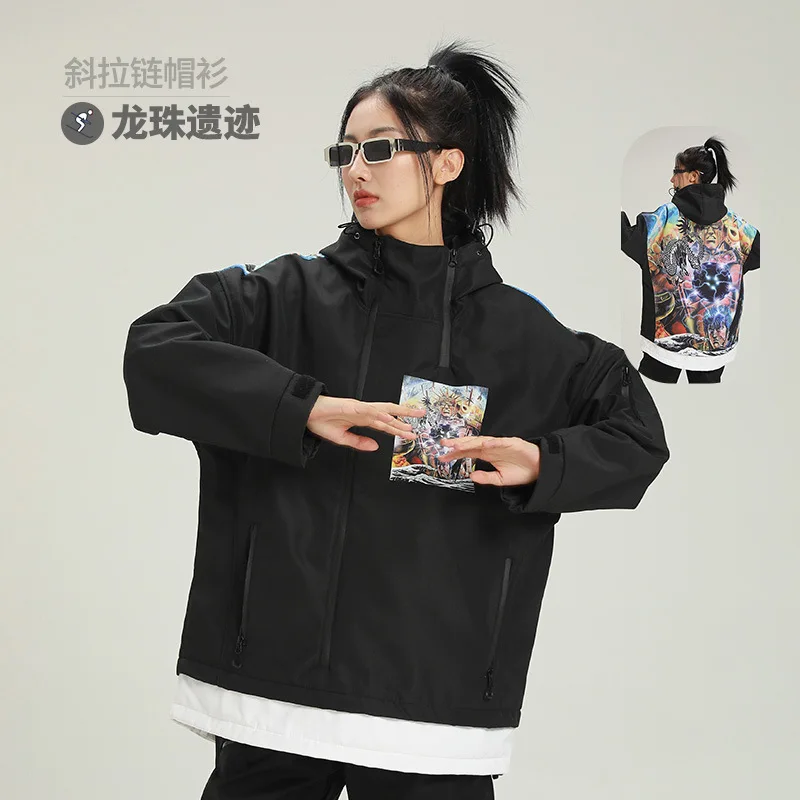 New Couples Ski Wear Snow Clothing Oversize Cool Pullover Ski Jacket Snowboard Clothes Women and Men