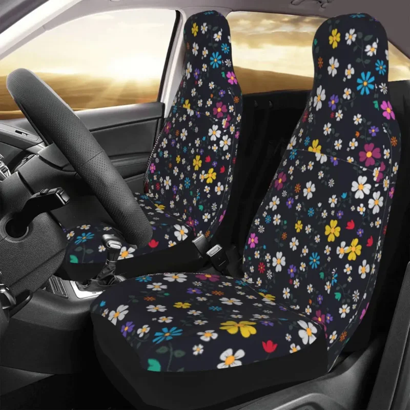 

Cute Flower Universal Car Seat Cover Waterproof Travel Seat Covers Polyester Fishing