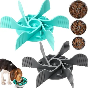 Pet Feeder Plugin Powerful Suction Cup Slow Food Anti Choking Bowl Convenient Easy Clean Extended Dogs Eating Time Pet Supplies 1