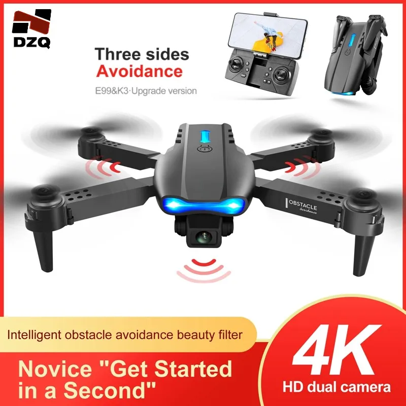 

2023 New E99 Drones 2.4G WIFI Mini Drone 4k Professional Obstacle Avoidance Helicopter Remote Control Quadcopter K3 RC Drone Toy