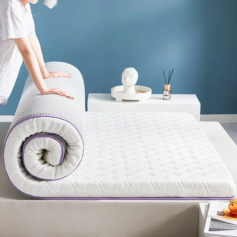 Household Thickened Foldable Natural Latex Mattress for Double Single Bed King Size Mat In Dormitory Hotels Bedroom Furniture latex mattress