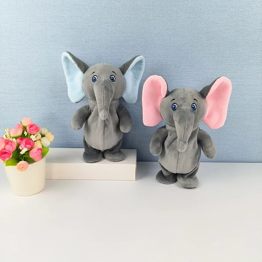 Animated Walking Elephant Plush Toys Electric Singing with Moving Ears