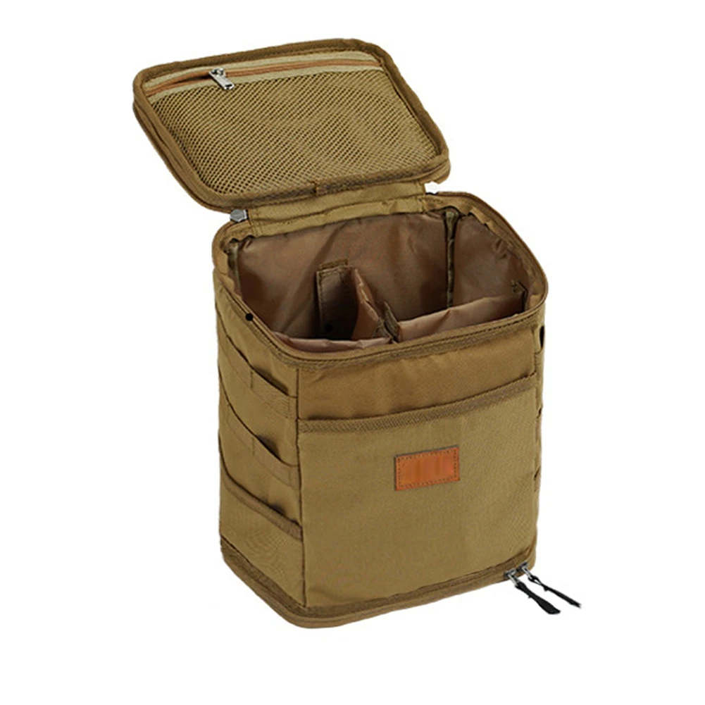 

Tableware Organizer Bags Folding Camping Storage Handbag Cookware Carrier Organizer Anti-collision Picnic Bags Reusable Oxford