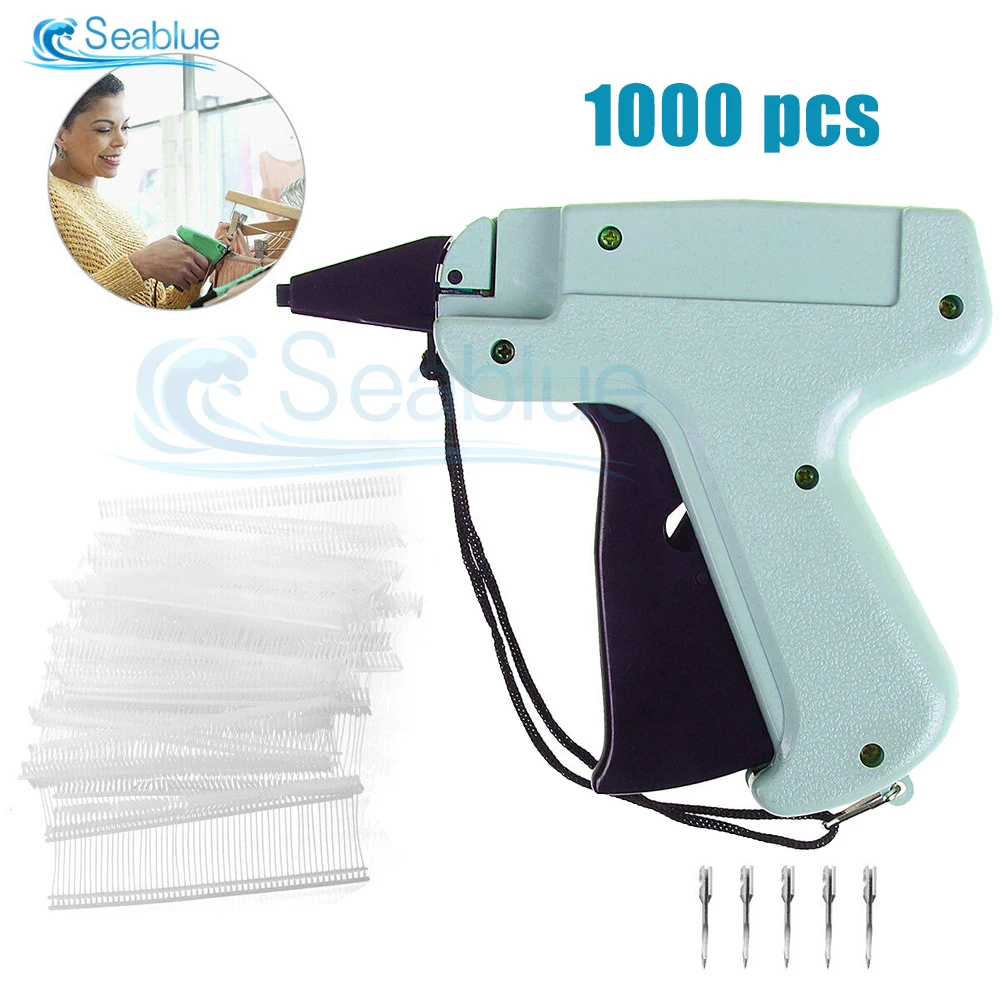 Clothes Label Gun Clothes Garment Price Label Tagging Tag Gun+5 Needles+1000 Barbs Labeller Machine Sewing Tools