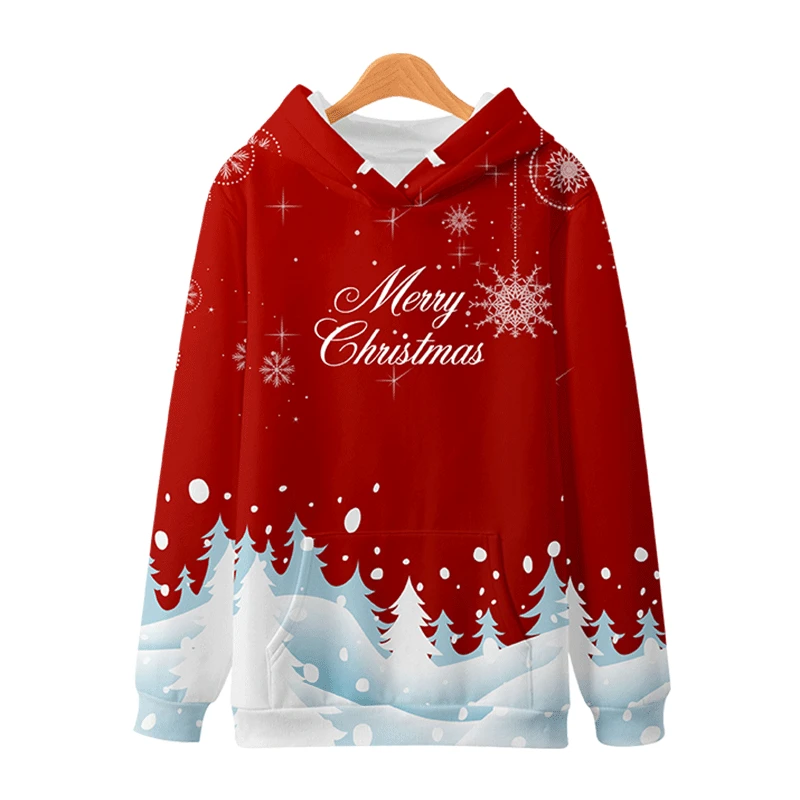 Christmas Sweater Coat Autumn and Winter Elk Red Couple Dress Christmas Santa Claus Fashion