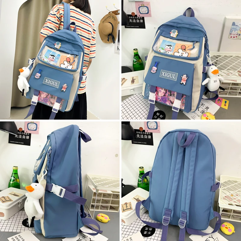 Kawaii Детский рюкзак с рисунком, школьные сумки для девочек, модный нейлоновый женский рюкзак, милые детские сумки с высокой вместительностью для девочек (art.: 3920bca64def3) - 3920bca64def3