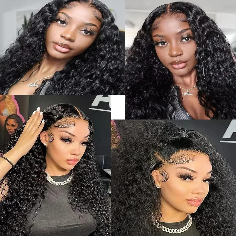 2x6 Lace Closure Deep Wave Human Hair Pre-Plucked Hairline Brazilian Virgin Hair Soft Transparent Lace Closure For Women