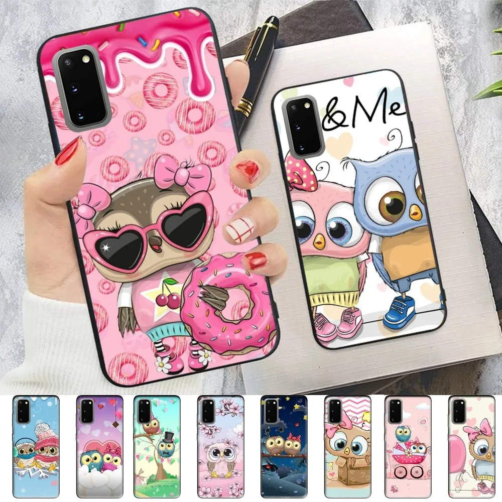 

Lovely Animal Owl Mousepad For Samsung S 9 10 20 21 22 23 30 23plus lite Ultra FE S10lite Fundas