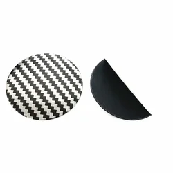 Decorative Car Rim Caps Wheel Center Sticker Badge Hub Cover Hubcap Decal - No Logo Emblem - 75mm Sticker (4 Pcs -- Carbon)