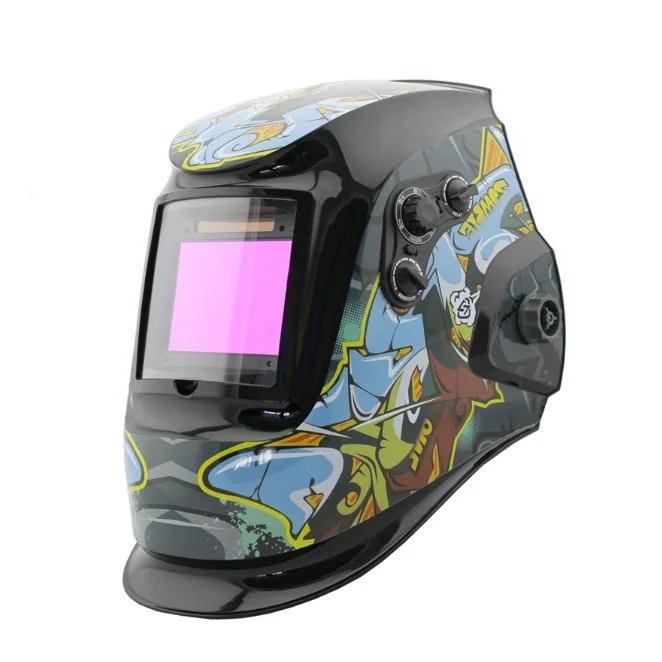 

Custom CE EN175 solar powered welding mask automatic darkening helmet