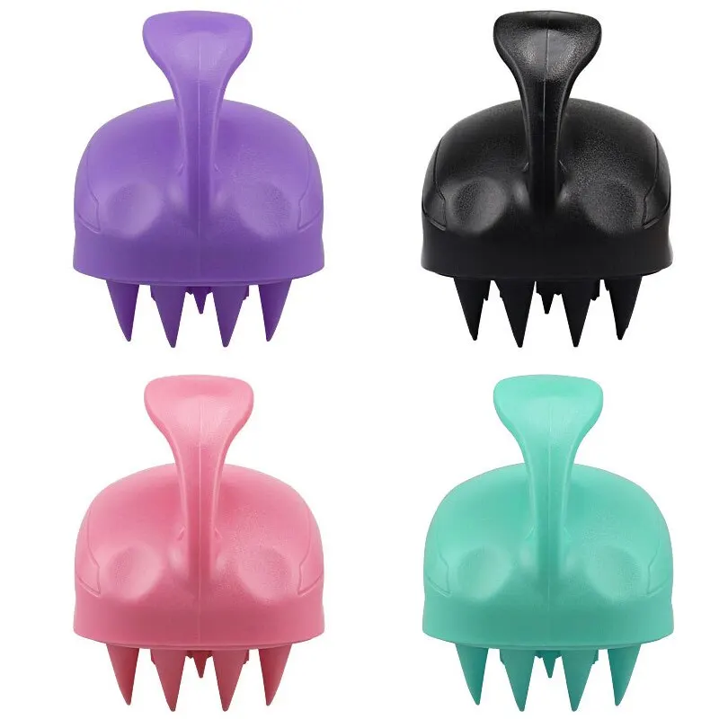 Hair Brush Massage Silicone Soft Hair Brush Massage Comb Cleaning Scalp Household Shower Comb
