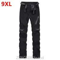 Spring Winter plus size casual pants male thick waterproof trousers sandtroopers big size soft shell pants male 9XL 8XL 7XL 1