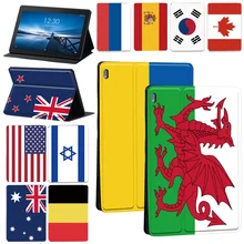 

Portable Tablet Case for Lenovo Tab M10 X605F X505F/Tab M10 PLUS X606F X/Tab E10 TB-X104F Leather Flag Pattern Cover Case