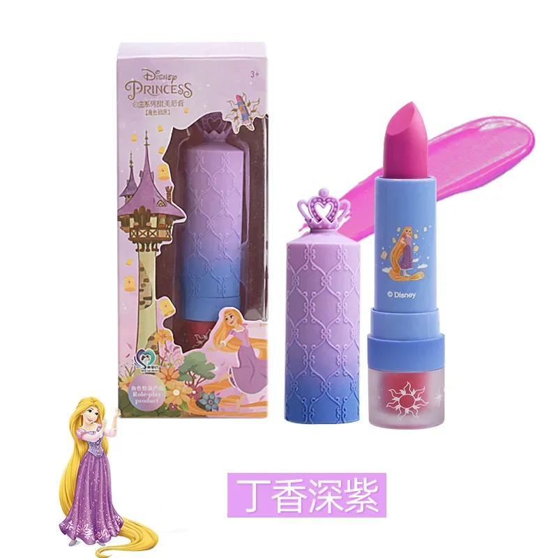 Original Disney cartoon real girls frozen Lipstick Cosmetics Girls Safe Baby princess Lip Gloss girls toys birthday gift