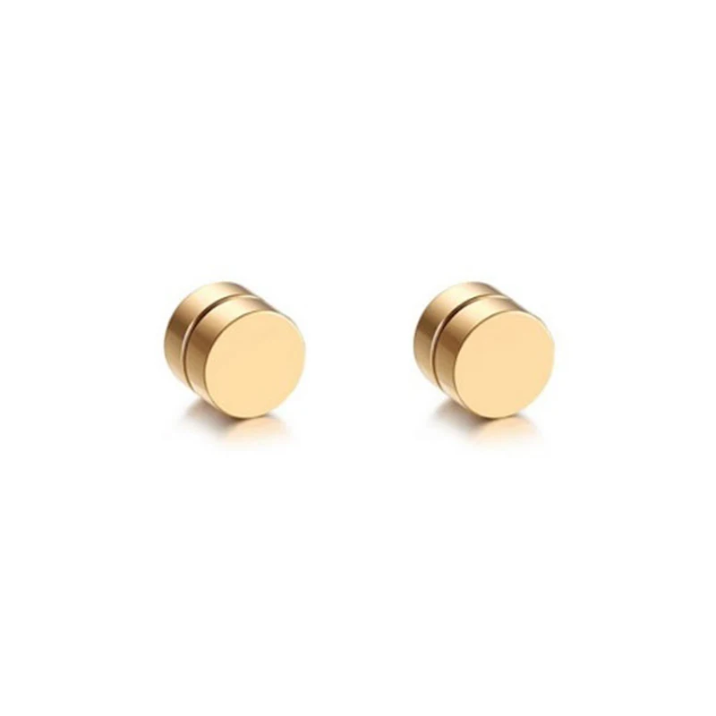 Men's Fashion Hip Hop Personalized Magnetic Stainless Steel False Earrings 4