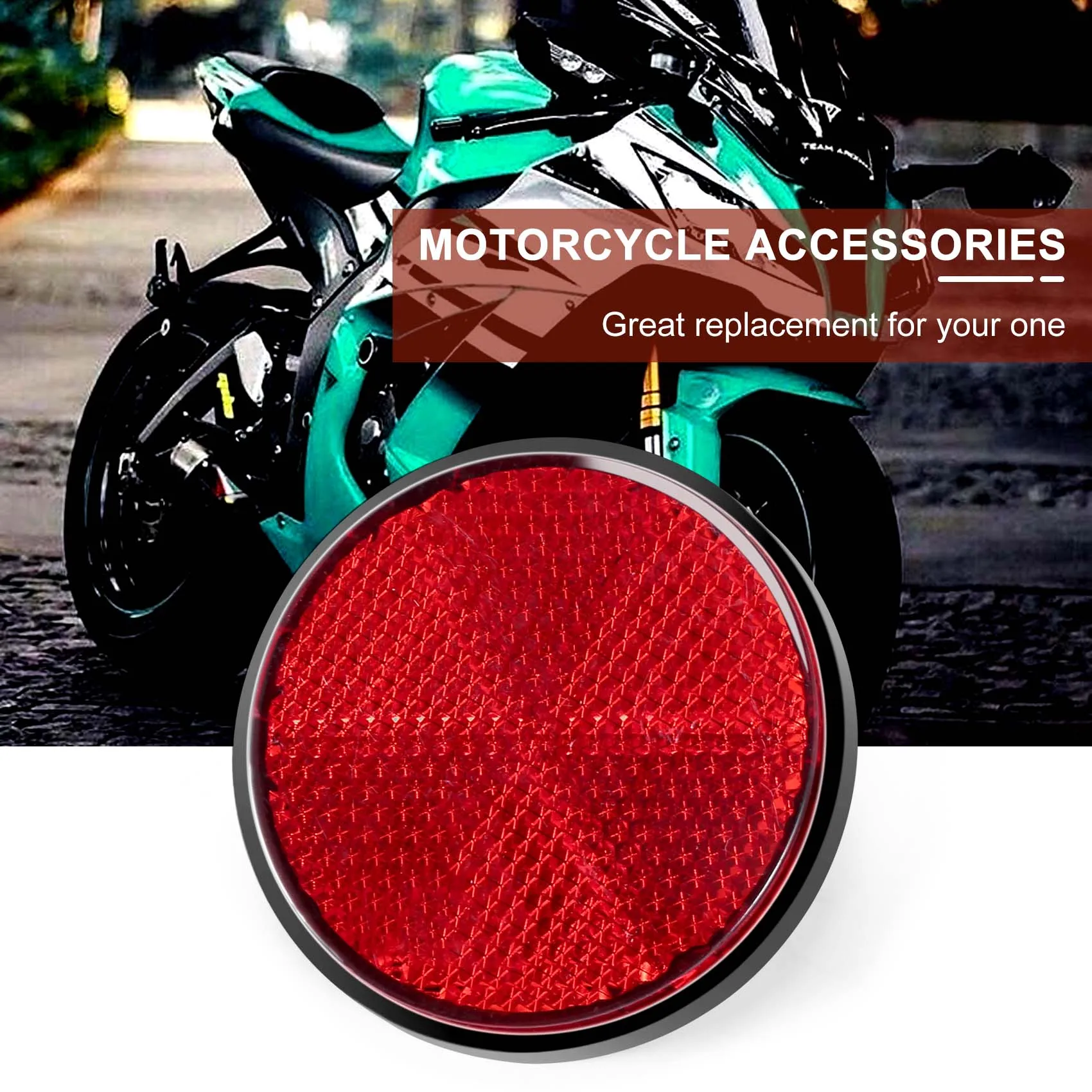 2pcs Round Red Reflector Universal For Motorcycle ATV 5.6*0.8cm motorcycle reflector
