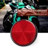 2pcs Round Red Reflector Universal For Motorcycle ATV 5.6*0.8cm 3