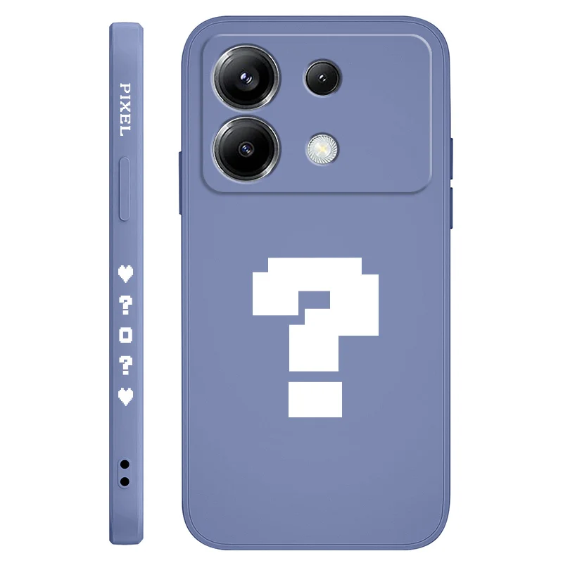 Vibrant Pixel Question Silicone Phone Case Cover