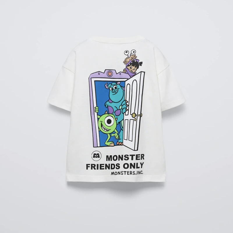 Black Tees Printing Tops Baby Summer Wear Cartoon Short Sleeve T Simple Cute Loose Bottoming Shirt Kids Thin Pure Cotton Costume 3