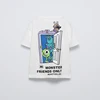 Black Tees Printing Tops Baby Summer Wear Cartoon Short Sleeve T Simple Cute Loose Bottoming Shirt Kids Thin Pure Cotton Costume 3