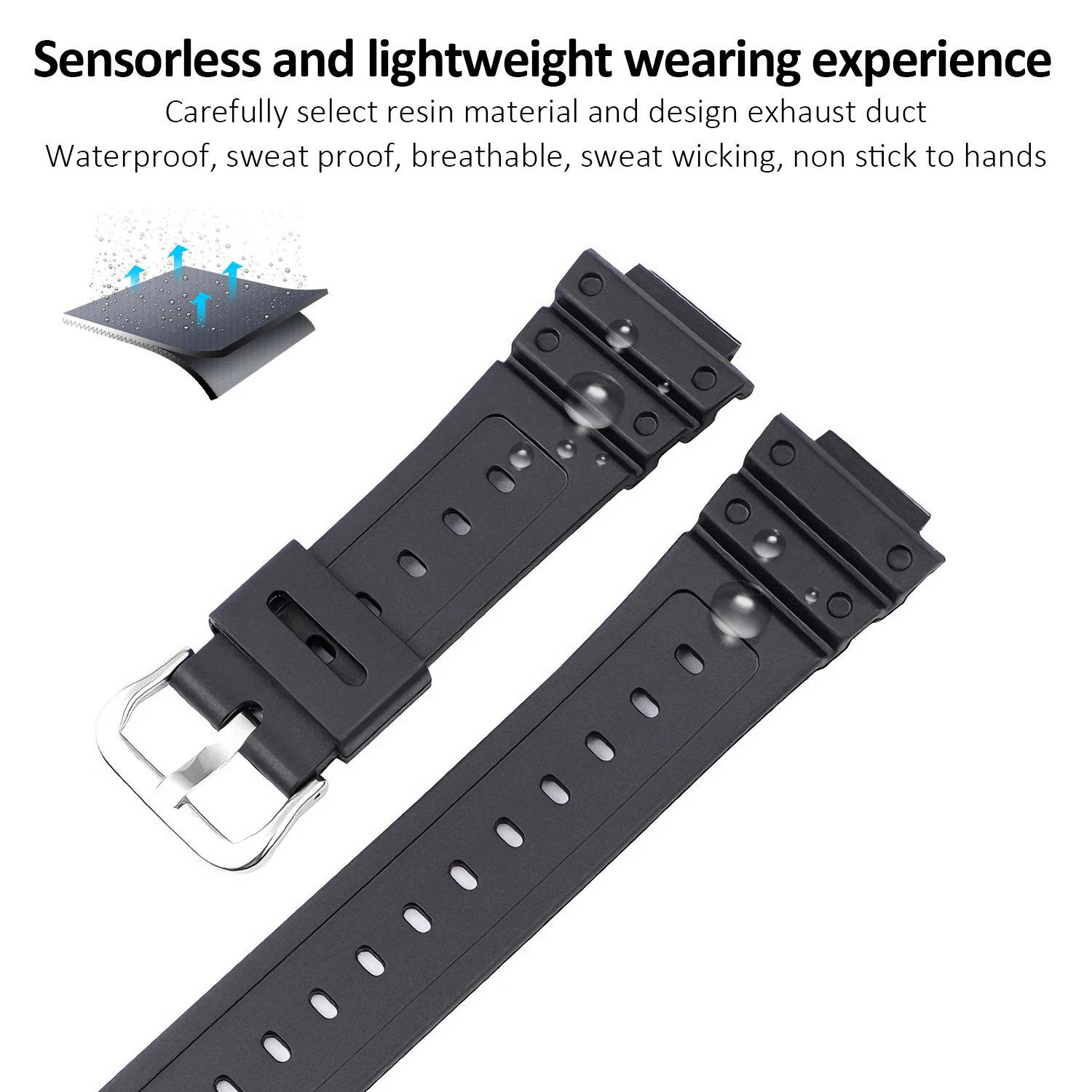 Silicone Rubber Band Strap for Watches - Premium Durable Bracelet Replacement